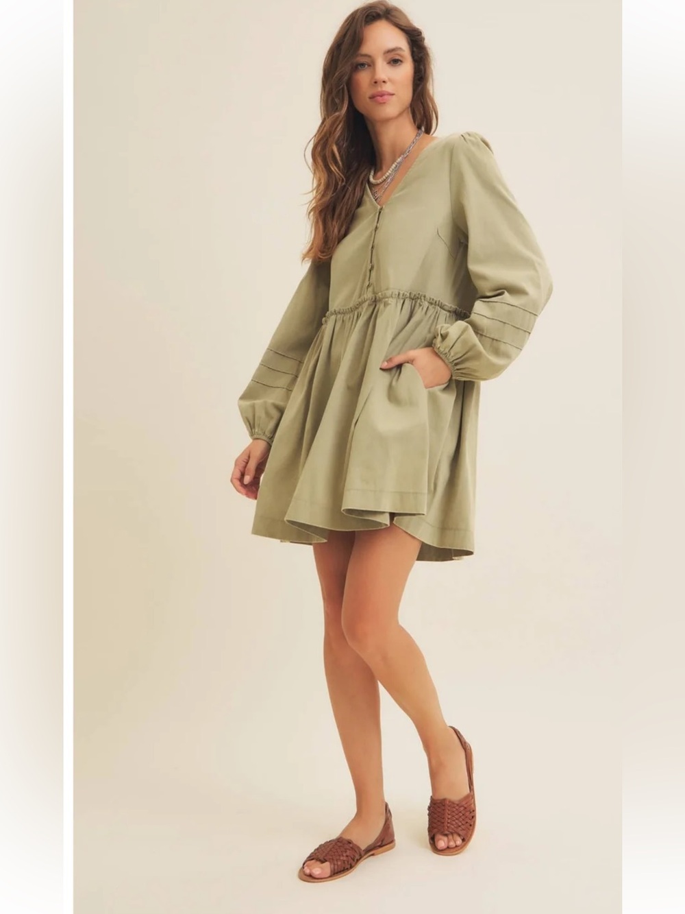 In February Wren babydoll peasant dress. Size medium. NWT